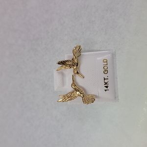 14k hummingbird earrings